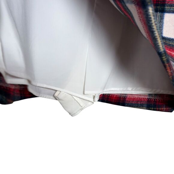 Abercrombie & Fitch Skirt Women's XL Plaid Flannel Mini Skort Lined Preppy - Picture 4 of 9
